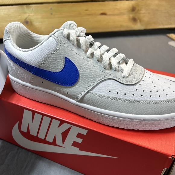 Nike Court Vision Low Photon Dust Racer Blue Mens Size 10 - Picture 2 of 10